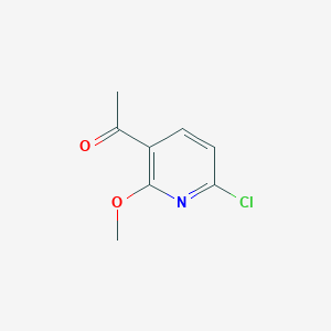 molecular formula C8H8ClNO2 B2410943 1-(6-Chloro-2-methoxypyridin-3-YL)ethanone CAS No. 1060806-87-2