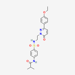 molecular formula C24H28N4O5S B2410948 N-(4-(N-(2-(3-(4-乙氧苯基)-6-氧代哒嗪-1(6H)-基)乙基)磺酰胺基)苯基)异丁酰胺 CAS No. 921514-38-7