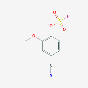 molecular formula C8H6FNO4S B2410949 4-Cyano-1-fluorosulfonyloxy-2-methoxybenzene CAS No. 2411296-20-1