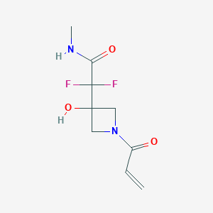 2,2-Difluoro-2-(3-hydroxy-1-prop-2-enoylazetidin-3-yl)-N-methylacetamide