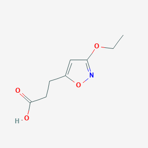 molecular formula C8H11NO4 B2410952 3-(3-Ethoxy-isoxazol-5-yl)-propionic acid CAS No. 878712-11-9