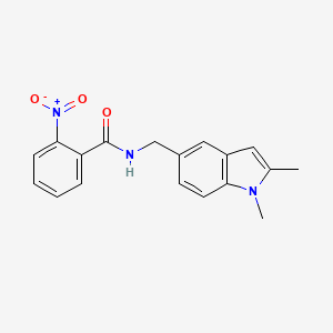 N-((1,2-dimethyl-1H-indol-5-yl)methyl)-2-nitrobenzamide