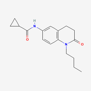 molecular formula C17H22N2O2 B2410960 N-(1-丁基-2-氧代-1,2,3,4-四氢喹啉-6-基)环丙烷甲酰胺 CAS No. 955221-34-8