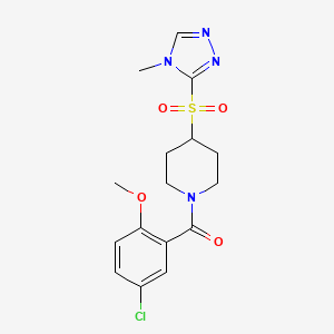 (5-chloro-2-methoxyphenyl)(4-((4-methyl-4H-1,2,4-triazol-3-yl)sulfonyl)piperidin-1-yl)methanone