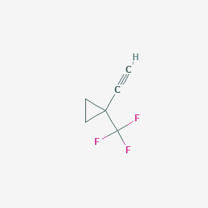 molecular formula C6H5F3 B2410962 1-乙炔基-1-(三氟甲基)环丙烷 CAS No. 2101747-65-1