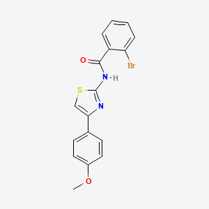 molecular formula C17H13BrN2O2S B2410965 2-溴-N-[4-(4-甲氧基苯基)-1,3-噻唑-2-基]苯甲酰胺 CAS No. 300569-86-2