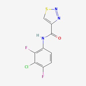 molecular formula C9H4ClF2N3OS B2410970 N-(3-氯-2,4-二氟苯基)-1,2,3-噻二唑-4-甲酰胺 CAS No. 478261-68-6