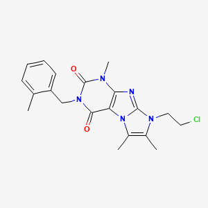 8-(2-chloroethyl)-1,6,7-trimethyl-3-(2-methylbenzyl)-1H-imidazo[2,1-f]purine-2,4(3H,8H)-dione