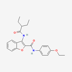 molecular formula C23H26N2O4 B2410974 N-(4-ethoxyphenyl)-3-(2-ethylbutanamido)benzofuran-2-carboxamide CAS No. 887887-64-1
