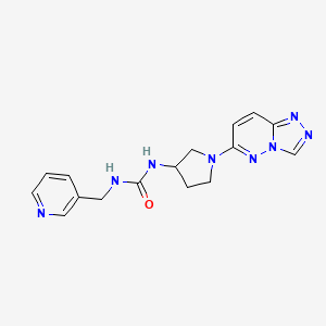 molecular formula C16H18N8O B2410978 1-(1-([1,2,4]三唑并[4,3-b]哒嗪-6-基)吡咯烷-3-基)-3-(吡啶-3-甲基)脲 CAS No. 2034537-98-7