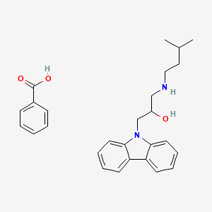 molecular formula C27H32N2O3 B2410986 1-(9H-carbazol-9-yl)-3-(isopentylamino)propan-2-ol benzoate CAS No. 479542-47-7