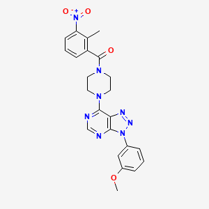 molecular formula C23H22N8O4 B2410988 (4-(3-(3-甲氧基苯基)-3H-[1,2,3]三唑并[4,5-d]嘧啶-7-基)哌嗪-1-基)(2-甲基-3-硝基苯基)甲酮 CAS No. 920205-68-1