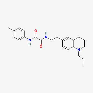 molecular formula C23H29N3O2 B2410995 N1-(2-(1-propyl-1,2,3,4-tetrahydroquinolin-6-yl)ethyl)-N2-(p-tolyl)oxalamide CAS No. 955594-28-2
