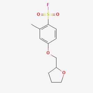 2-Methyl-4-(oxolan-2-ylmethoxy)benzenesulfonyl fluoride