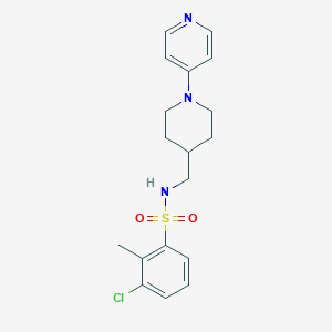 3-chloro-2-methyl-N-((1-(pyridin-4-yl)piperidin-4-yl)methyl)benzenesulfonamide