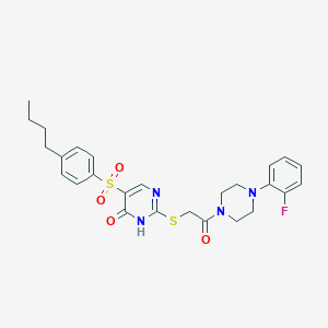 5-((4-butylphenyl)sulfonyl)-2-((2-(4-(2-fluorophenyl)piperazin-1-yl)-2-oxoethyl)thio)pyrimidin-4(3H)-one