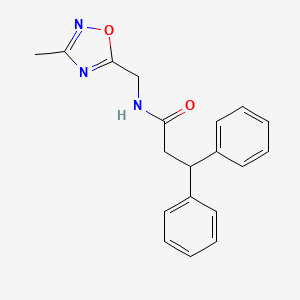 B2411010 N-[(3-methyl-1,2,4-oxadiazol-5-yl)methyl]-3,3-diphenylpropanamide CAS No. 1234895-69-2