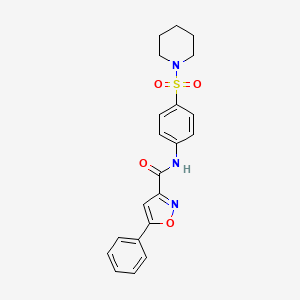 5-phenyl-N-(4-(piperidin-1-ylsulfonyl)phenyl)isoxazole-3-carboxamide