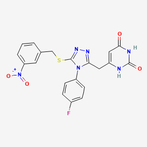 6-((4-(4-fluorophenyl)-5-((3-nitrobenzyl)thio)-4H-1,2,4-triazol-3-yl)methyl)pyrimidine-2,4(1H,3H)-dione