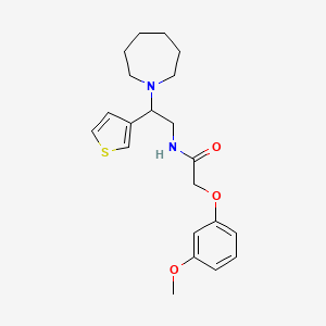 N-(2-(azepan-1-yl)-2-(thiophen-3-yl)ethyl)-2-(3-methoxyphenoxy)acetamide