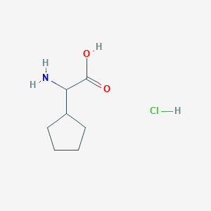 molecular formula C7H14ClNO2 B2411031 2-Amino-2-cyclopentylacetic acid hydrochloride CAS No. 503619-25-8
