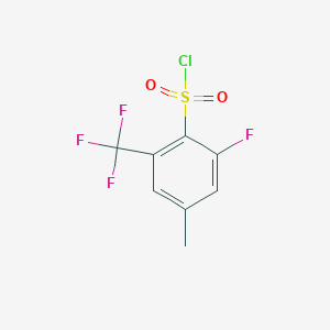 2-Fluoro-4-methyl-6-(trifluoromethyl)benzene-1-sulfonyl chloride