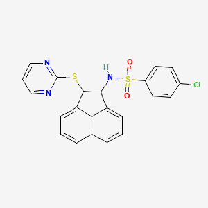 4-Chloro-N-[2-(pyrimidin-2-ylsulfanyl)-acenaphthen-1-yl]-benzenesulfonamide