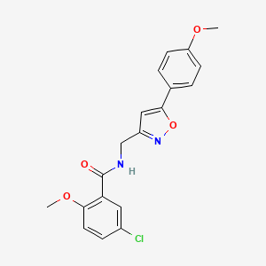 5-chloro-2-methoxy-N-((5-(4-methoxyphenyl)isoxazol-3-yl)methyl)benzamide