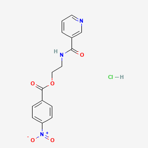 molecular formula C15H14ClN3O5 B2411038 2-(Nicotinamido)ethyl 4-nitrobenzoate hydrochloride CAS No. 463933-66-6