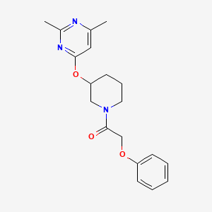 molecular formula C19H23N3O3 B2411039 1-(3-((2,6-Dimethylpyrimidin-4-yl)oxy)piperidin-1-yl)-2-phenoxyethanone CAS No. 2034277-59-1