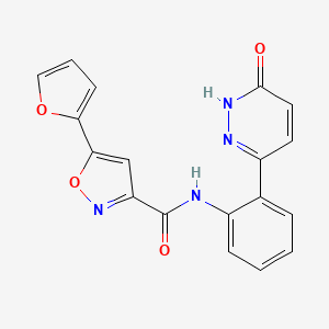 B2411044 5-(furan-2-yl)-N-(2-(6-oxo-1,6-dihydropyridazin-3-yl)phenyl)isoxazole-3-carboxamide CAS No. 1797079-16-3