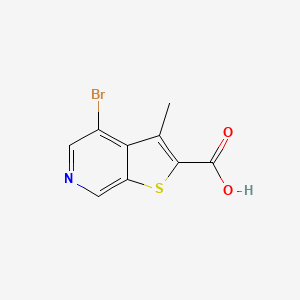 molecular formula C9H6BrNO2S B2411045 4-溴-3-甲基噻吩并[2,3-C]吡啶-2-羧酸 CAS No. 2102409-58-3