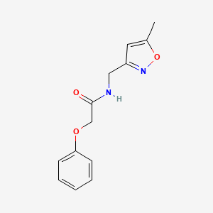 molecular formula C13H14N2O3 B2411046 N-((5-methylisoxazol-3-yl)methyl)-2-phenoxyacetamide CAS No. 1257548-74-5