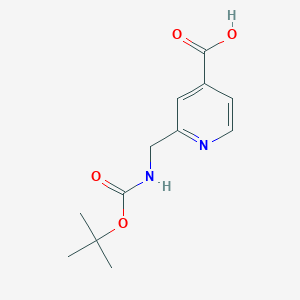 molecular formula C12H16N2O4 B2411048 2-({[(Tert-butoxy)carbonyl]amino}methyl)pyridine-4-carboxylic acid CAS No. 473924-63-9