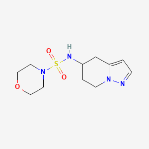 molecular formula C11H18N4O3S B2411050 N-(4,5,6,7-四氢吡唑并[1,5-a]吡啶-5-基)吗啉-4-磺酰胺 CAS No. 2034335-06-1