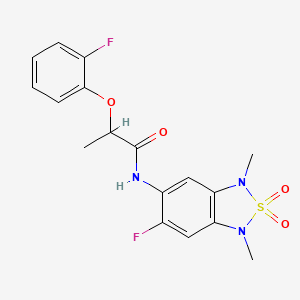 N-(6-fluoro-1,3-dimethyl-2,2-dioxido-1,3-dihydrobenzo[c][1,2,5]thiadiazol-5-yl)-2-(2-fluorophenoxy)propanamide