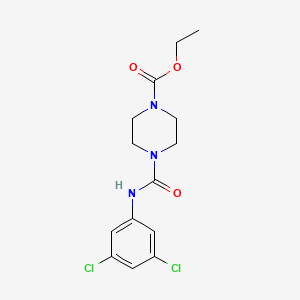 molecular formula C14H17Cl2N3O3 B2411070 4-(N-(3,5-二氯苯基)氨基甲酰基)哌嗪-1-羧酸乙酯 CAS No. 1022512-67-9