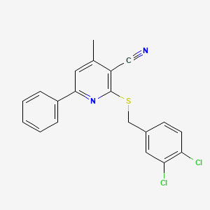 2-[(3,4-Dichlorobenzyl)sulfanyl]-4-methyl-6-phenylnicotinonitrile