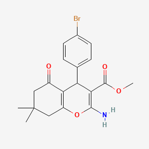 methyl 2-amino-4-(4-bromophenyl)-7,7-dimethyl-5-oxo-5,6,7,8-tetrahydro-4H-chromene-3-carboxylate