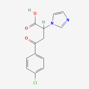 molecular formula C13H11ClN2O3 B2411078 4-(4-chlorophenyl)-2-(1H-imidazol-1-yl)-4-oxobutanoic acid CAS No. 329929-09-1