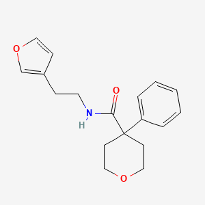 N-[2-(FURAN-3-YL)ETHYL]-4-PHENYLOXANE-4-CARBOXAMIDE