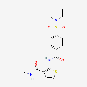 molecular formula C17H21N3O4S2 B2411094 2-(4-(N,N-diethylsulfamoyl)benzamido)-N-methylthiophene-3-carboxamide CAS No. 864941-38-8