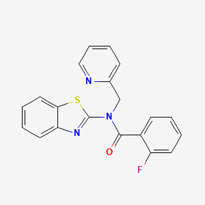 molecular formula C20H14FN3OS B2411100 N-(benzo[d]thiazol-2-yl)-2-fluoro-N-(pyridin-2-ylmethyl)benzamide CAS No. 886904-12-7