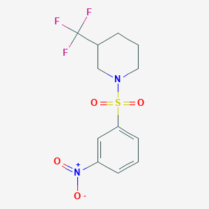 molecular formula C12H13F3N2O4S B2411102 1-(3-Nitrobenzenesulfonyl)-3-(trifluoromethyl)piperidine CAS No. 325702-08-7