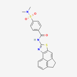 molecular formula C22H19N3O3S2 B2411117 N-(4,5-dihydroacenaphtho[5,4-d]thiazol-8-yl)-4-(N,N-dimethylsulfamoyl)benzamide CAS No. 361173-52-6