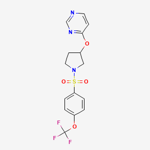 4-((1-((4-(Trifluoromethoxy)phenyl)sulfonyl)pyrrolidin-3-yl)oxy)pyrimidine