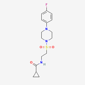 N-(2-((4-(4-fluorophenyl)piperazin-1-yl)sulfonyl)ethyl)cyclopropanecarboxamide
