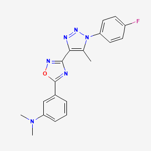 (3-{3-[1-(4-fluorophenyl)-5-methyl-1H-1,2,3-triazol-4-yl]-1,2,4-oxadiazol-5-yl}phenyl)dimethylamine