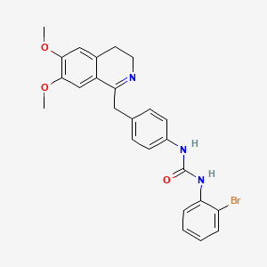 1-(2-Bromophenyl)-3-[4-[(6,7-dimethoxy-3,4-dihydroisoquinolin-1-yl)methyl]phenyl]urea
