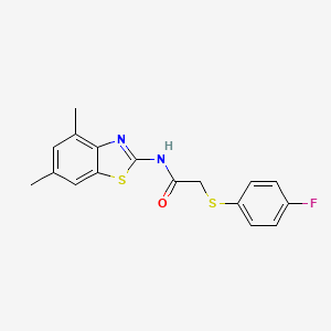 N-(4,6-dimethylbenzo[d]thiazol-2-yl)-2-((4-fluorophenyl)thio)acetamide
